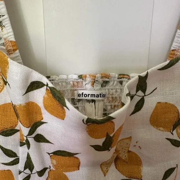 Reformation “Brittany” Ruffled Printed Top - Picture 5 of 9